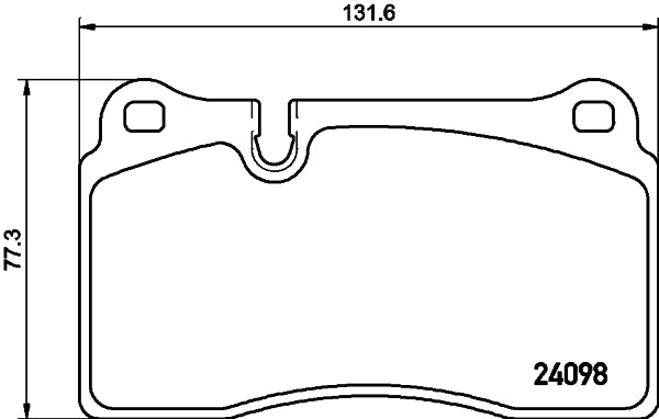 HELLA Brake pad set - T3132 - for e.g. AUDI / SEAT 8DB355019-941