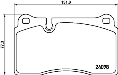 HELLA Brake pad set - T1499 - for e.g. VOLKSWAGEN 8DB355011-851