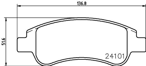 HELLA Brake pad set - T1468 - for e.g. CITROEN / PEUGEOT 8DB355011-521