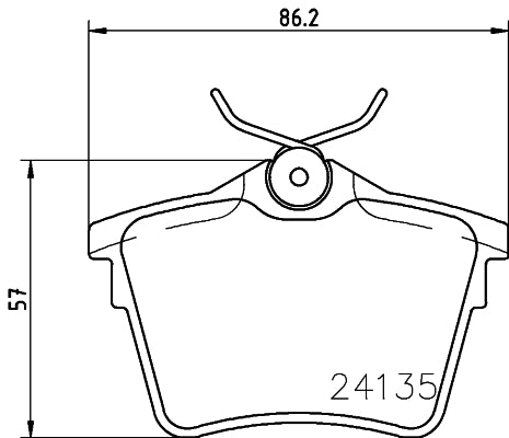 HELLA Brake pad set - T1463 - for e.g. CITROEN / PEUGEOT 8DB355011-501
