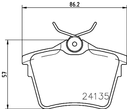 HELLA Brake pad set - T1463 - for e.g. CITROEN / PEUGEOT 8DB355011-501