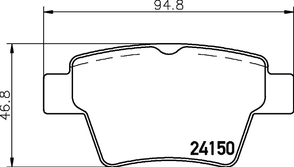 HELLA Brake pad set - T1496 - for e.g. CITROEN / PEUGEOT 8DB355011-821