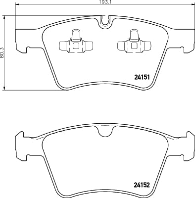 HELLA Brake pad set - T1802 - for e.g. MERCEDES-BENZ 8DB355014-191