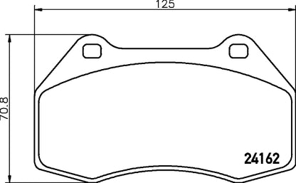 HELLA Brake pad set - T1532 - for e.g. RENAULT 8DB355012-151