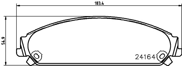 HELLA Brake pad set - T1503 - for e.g. CHRYSLER / DODGE / LANCIA 8DB355011-891