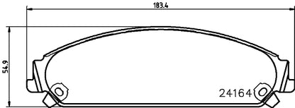 HELLA Brake pad set - T1503 - for e.g. CHRYSLER / DODGE / LANCIA 8DB355011-891
