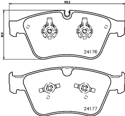 HELLA Brake pad set - T1794 - for e.g. MERCEDES-BENZ 8DB355020-031