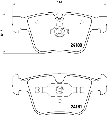 HELLA Brake pad set - T1735 - for e.g. MERCEDES-BENZ 8DB355013-641