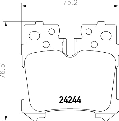 HELLA Brake pad set - T1560 - for e.g. LEXUS 8DB355006-651