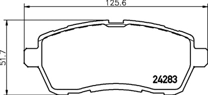 HELLA Brake pad set - T1687 - for e.g. FORD / TOYOTA 8DB355013-211