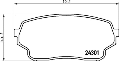 HELLA Brake pad set - T1590 - for e.g. SUZUKI 8DB355006-941