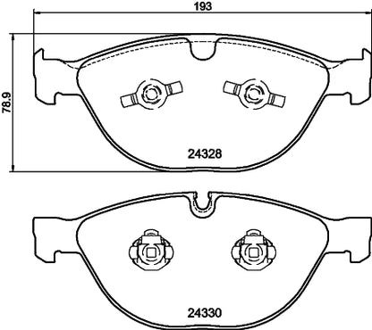 HELLA Brake pad set - T1618 - for e.g. BMW / JAGUAR 8DB355012-521