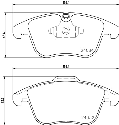 HELLA Brake pad set - T1746 - for e.g. CITROEN / PEUGEOT 8DB355013-731