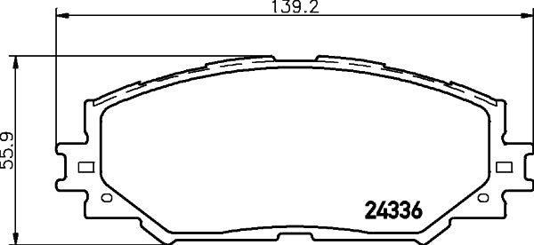 HELLA Brake pad set - T1580 - for e.g. LEXUS / SCION / SUBARU / TOYOTA 8DB355006-861
