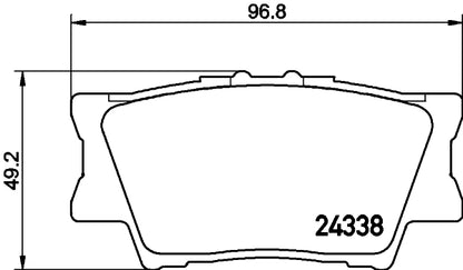 HELLA Brake pad set - T1582 - for e.g. DAIHATSU / LEXUS / PONTIAC / TOYOTA 8DB355006-881