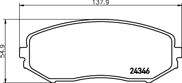 HELLA Brake pad set - T1600 - for e.g. SUZUKI 8DB355012-351