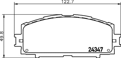 HELLA Brake pad set - T1601 - for e.g. DAIHATSU / TOYOTA 8DB355012-361
