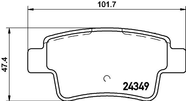 HELLA Brake pad set - T1604 - for e.g. ABARTH / FIAT 8DB355012-391