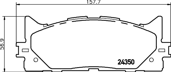 HELLA Brake pad set - T1605 - for e.g. DAIHATSU / LEXUS / TOYOTA 8DB355012-401