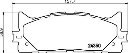 HELLA Brake pad set - T1605 - for e.g. DAIHATSU / LEXUS / TOYOTA 8DB355012-401