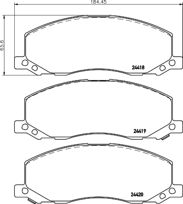 HELLA Brake pad set - T1670 - for e.g. OPEL / SAAB / VAUXHALL 8DB355013-061