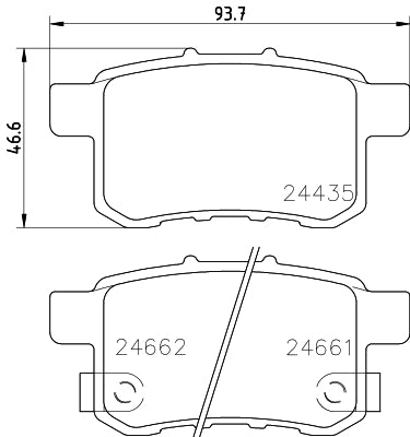 HELLA Brake pad set - T1733 - for e.g. ACURA / BYD / HONDA / PROTON 8DB355013-631