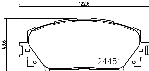 HELLA Brake pad set - T2131 - for e.g. DAIHATSU / PERODUA / SCION / TOYOTA 8DB355016-191