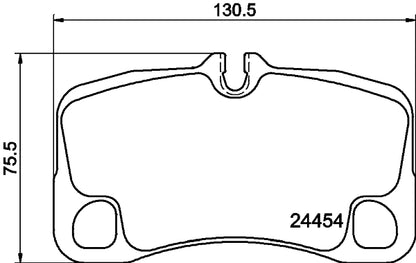 HELLA Brake pad set - T2095 - for e.g. PORSCHE 8DB355016-051