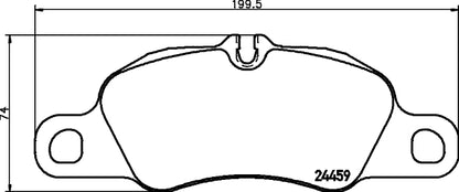 HELLA Brake pad set - T1753 - for e.g. PORSCHE 8DB355013-801