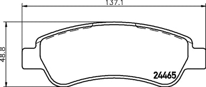 HELLA Brake pad set - T1655 - for e.g. PEUGEOT BOXER Van 2.2 BlueHDi 140 8DB355012-911
