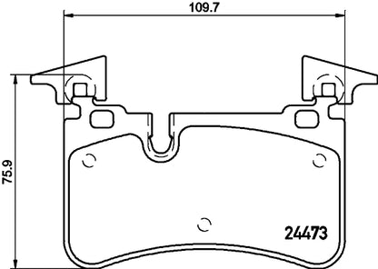 HELLA Brake pad set - T1896 - for e.g. MERCEDES-BENZ 8DB355014-811