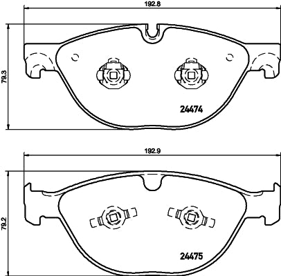 HELLA Brake pad set - T2040 - for e.g. JAGUAR 8DB355015-701