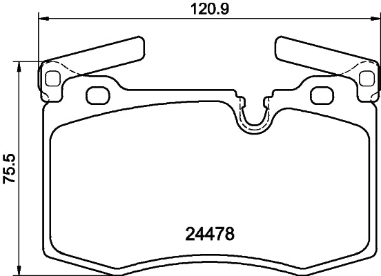 HELLA Brake pad set - T1793 - for e.g. MINI 8DB355014-111
