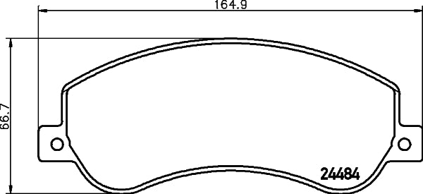 HELLA Brake pad set - T1640 - for e.g. FORD 8DB355012-761