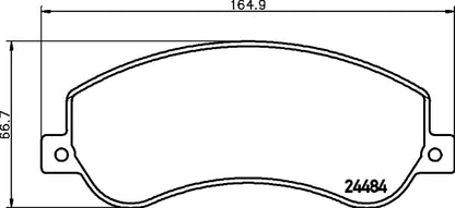 HELLA Brake pad set - T1990 - for e.g. VOLKSWAGEN 8DB355015-401
