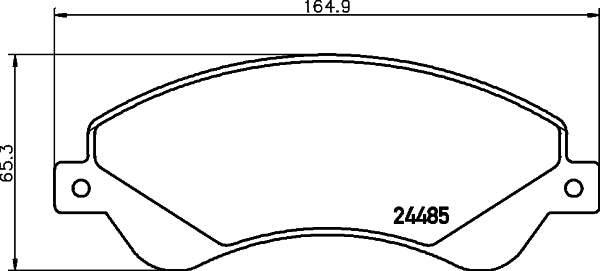 HELLA Brake pad set - T1641 - for e.g. FORD 8DB355012-771