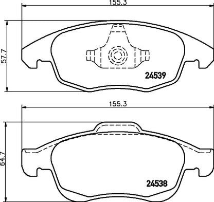 HELLA Brake pad set - T1701 - for e.g. CITROEN / PEUGEOT 8DB355013-341