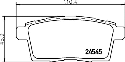 HELLA Brake pad set - T1692 - for e.g. FORD / LINCOLN / MAZDA 8DB355013-261
