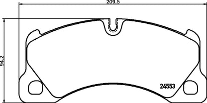 HELLA Brake pad set - T1798 - for e.g. PORSCHE / VOLKSWAGEN 8DB355014-151