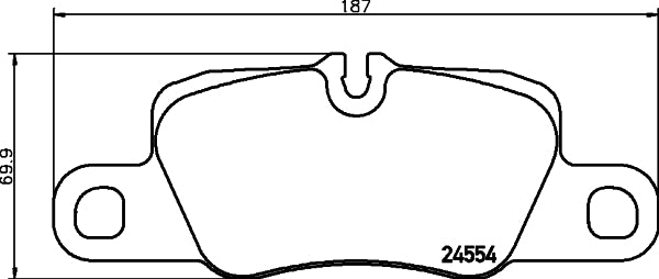 HELLA Brake pad set - T2035 - for e.g. PORSCHE 8DB355015-651