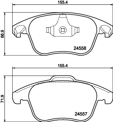 HELLA Brake pad set - T2013 - for e.g. CITROEN / PEUGEOT 8DB355015-561