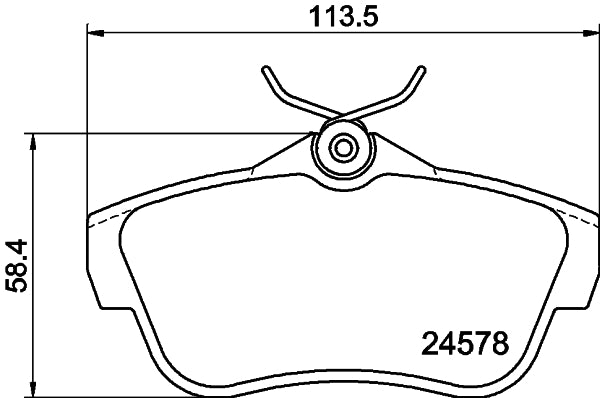 HELLA Brake pad set - T1710 - for e.g. CITROEN / FIAT / PEUGEOT / TOYOTA 8DB355013-421
