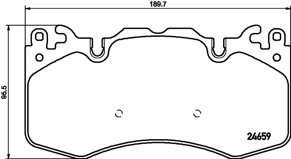 HELLA Brake pad set - T2113 - for e.g. LAND ROVER 8DB355016-151
