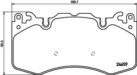 HELLA Brake pad set - T2113 - for e.g. LAND ROVER 8DB355016-151