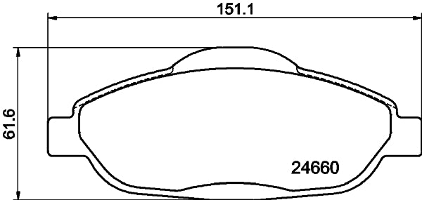 HELLA Brake pad set - T1766 - for e.g. PEUGEOT 8DB355013-911
