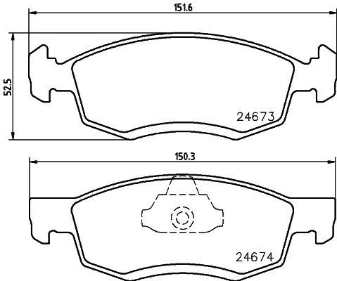 HELLA Brake pad set - T1772 - for e.g. DACIA / LADA / NISSAN / RENAULT 8DB355013-951