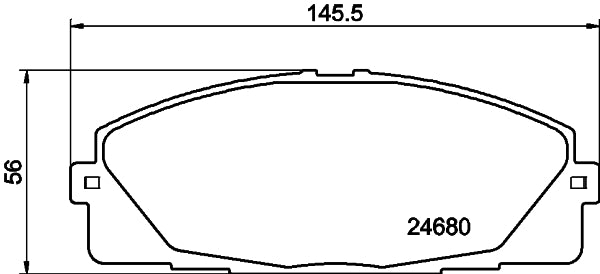 HELLA Brake pad set - T2060 - for e.g. TOYOTA 8DB355015-831