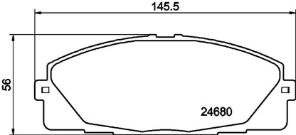 HELLA Brake pad set - T2060 - for e.g. TOYOTA 8DB355015-831