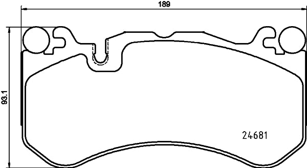 HELLA Brake pad set - T2047 - for e.g. BRABUS / MERCEDES-BENZ 8DB355036-461