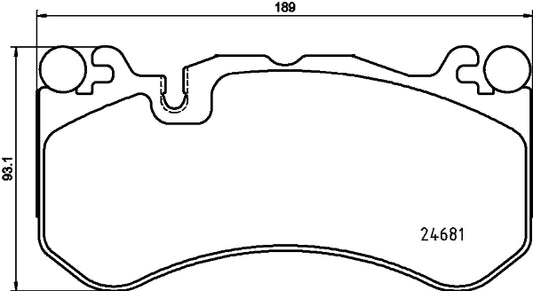 HELLA Brake pad set - T2047 - for e.g. BRABUS / MERCEDES-BENZ 8DB355036-461